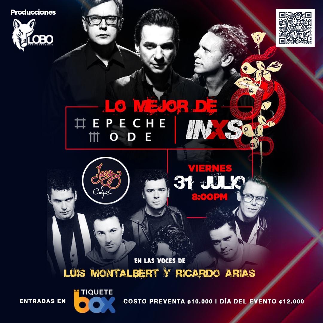 Afiche del show Lo mejor de INXS y Depeche Mode