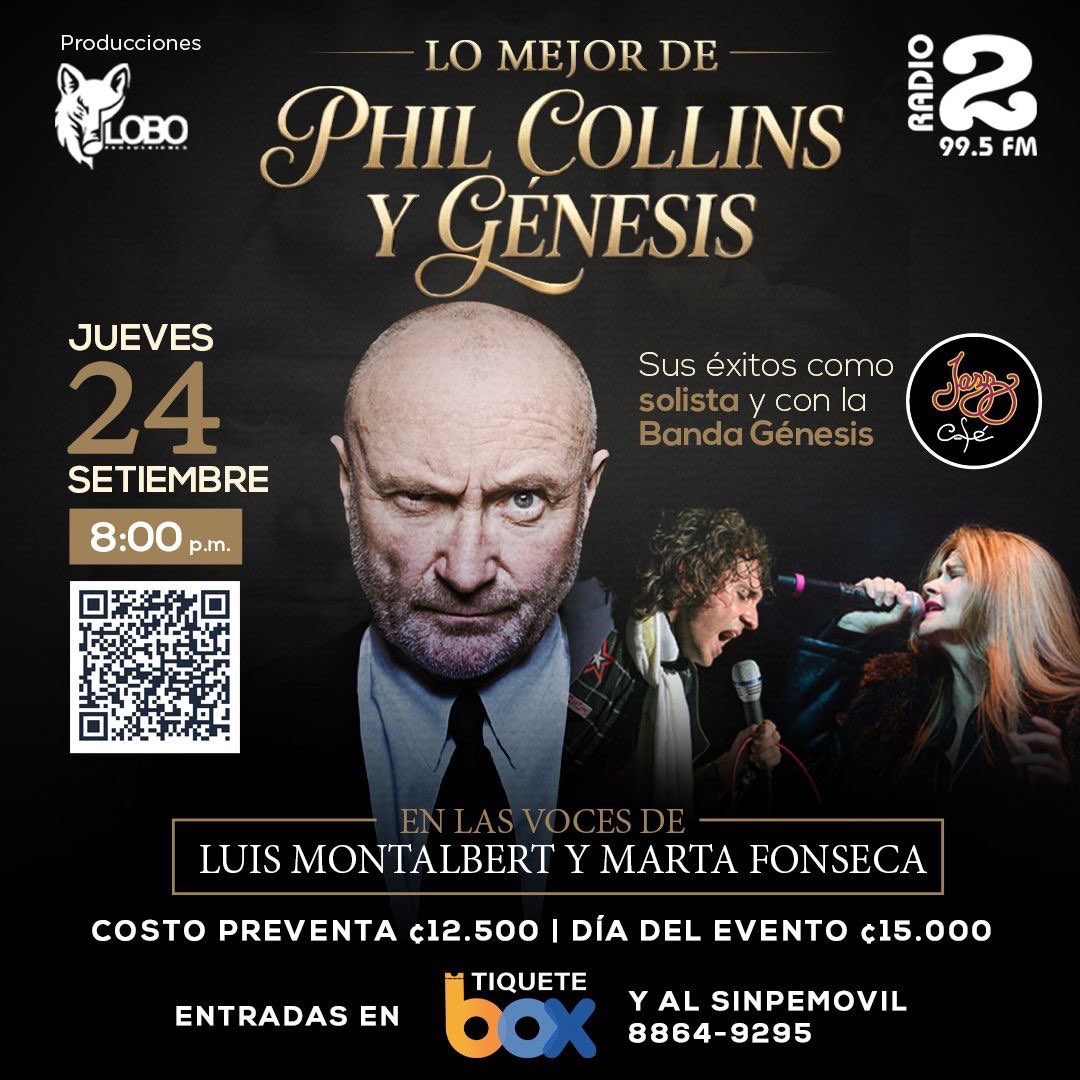 Afiche del show Lo mejor de Phil Collins y Genesis 