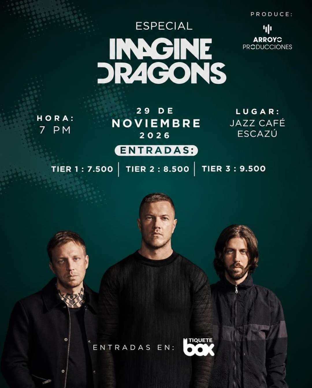 Afiche del show Especial de Imagine Dragons