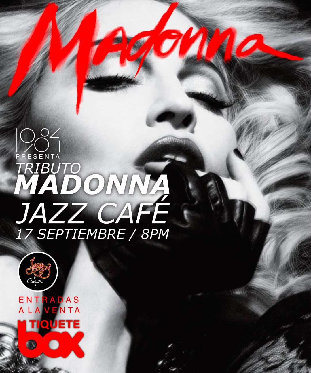 Afiche del show Tributo a Madonna